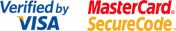 Verified by Visa, and MasterCard SecureCode logos