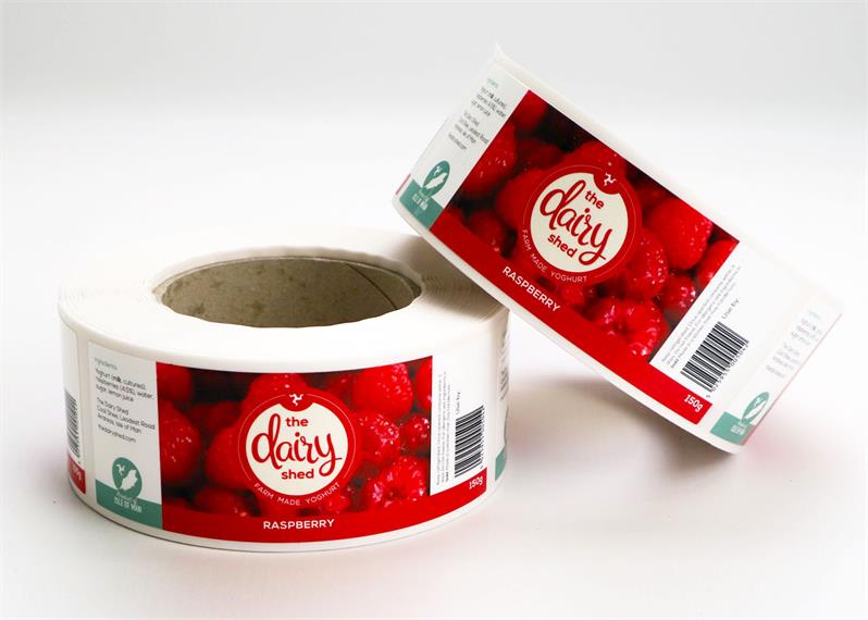 Food labels on rolls