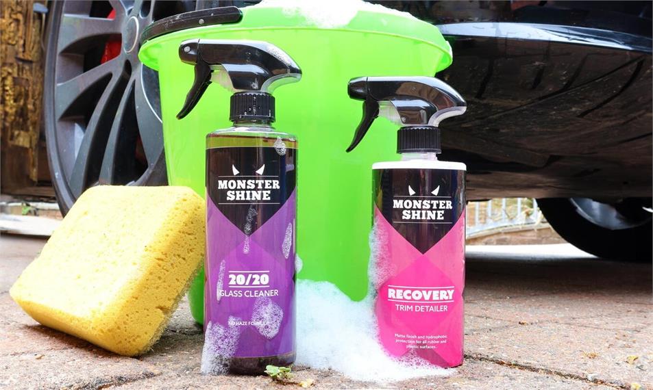 Durable waterproof labels on car cleaning products