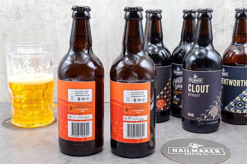 Nailmaker Brewing craft beer vinyl labels waterproof