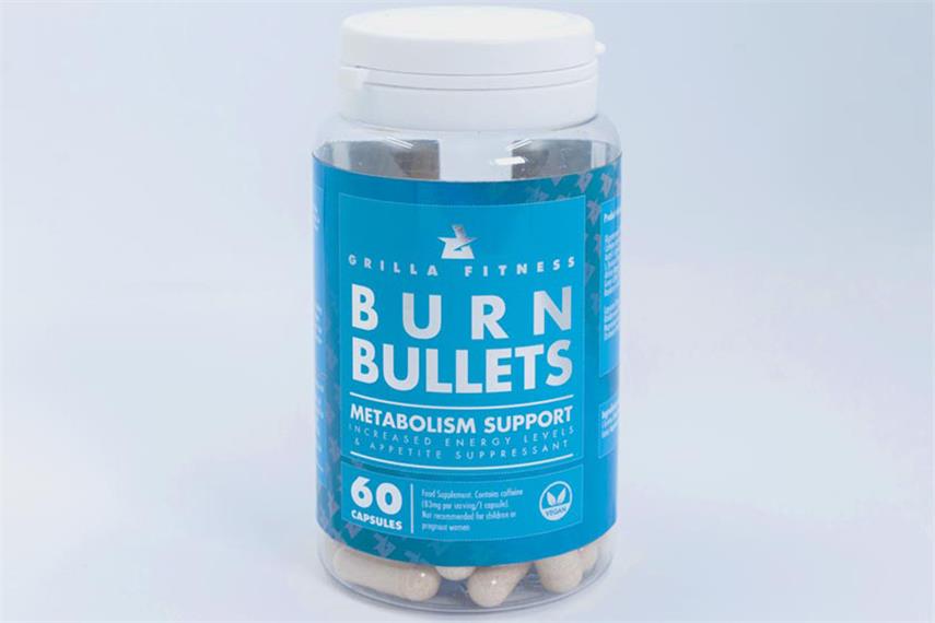 Product label on white plastic supplement bottle