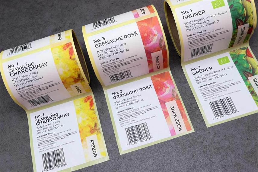 Product barcode labels on printed rolls