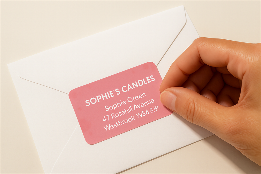 Address labels on Envelope