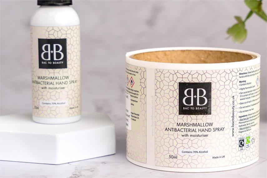 Example of a product label