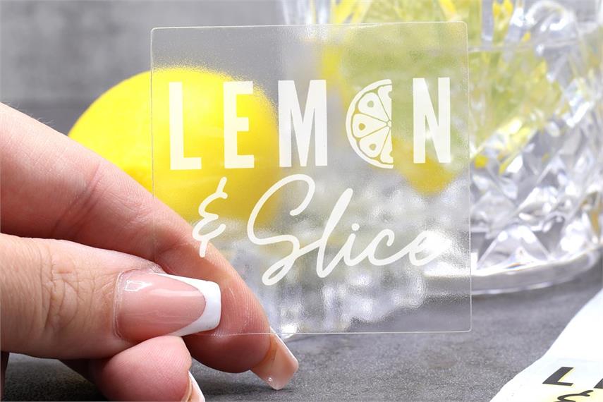 White ink clear stickers