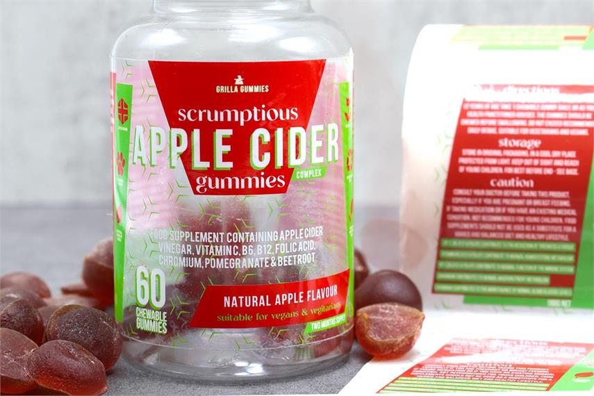 see through Label on container