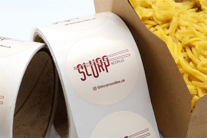 Oval advertising Labels