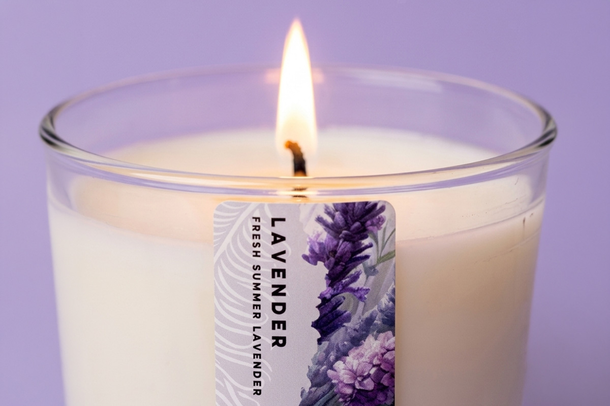 Custom candle label example