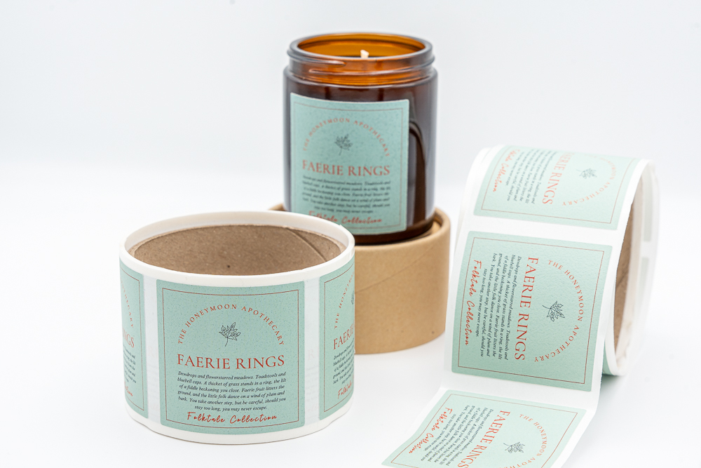 Custom honeymoon candle label